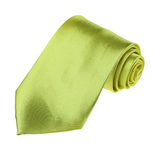 Dan Smith DAA3E01D Yellow Green Solid Microfiber Necktie Working Designer Neck Tie Gift for Boyfriend