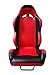 NETAMI NT-5101 Racing Seat with Carbon Fiber Texture Red/Black