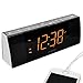 iTOMA Bluetooth Alarm Clock Radio for Bedroom,Hotel,Digital FM Radio,Dual Alarm,Bluetooth Speaker,Snooze,USB Charging Port, Manual Dimmer, Aux-in Port, Backup Battery (503)