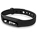 Twinbuys Smart Bracelet Bluetooth 4.0 Android iOS Touch Screen Fitness Tracker Phone Message Notice Pedometer Distance Calories Counter Heart Rate Sleep Monitor Health Sport Wristband Black