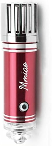 Mmiao Car Air Purifier, Ionic Air Purifier, Air Freshener, Removes Cigarette Smoke, Bacteria, Odor Smell - Helps with Allergies - Mini Air Cleaner Gadget Smoke Eater Eliminator Remover (Red)