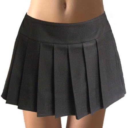 Black Pleated Schoolgirl Mini Skirt Glenelg Medium