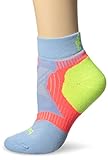 Balega Women's Enduro Low Cut Socks, Cool Blue/Coral/Neon Yellow, Small