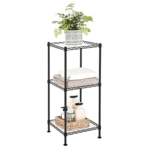 SONGMICS 3Tier Bathroom Shelf, Wire Shelving Unit, Metal Storage Rack