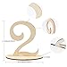 AerWo Wooden Table Number 1-20 Wedding Table Number with Base for Wedding Reception and Wedding Table Decorations