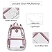 Clear Backpack Transparent Casual Daypack Travel Lightweight Bookbag See-Through Rucksack for Men/Women(Rose Gold)