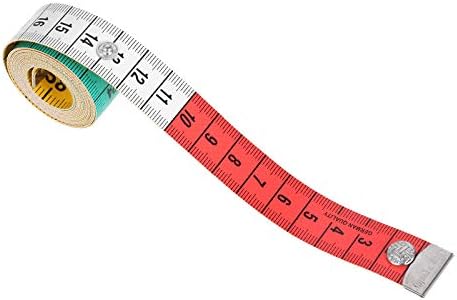 レインボーメジャー テープメジャー 裁縫用メジャー 両面 150cm ボディ測定定規 スナップ付き 可愛い