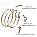Cos2be Fashion Stainless Steel Hoop Earrings, Gold Plated Rose Gold Plated Silver Plated Endless Round Earrings Hoop for Women and Girls Sensitive Ears 40mm (Silver tone)
