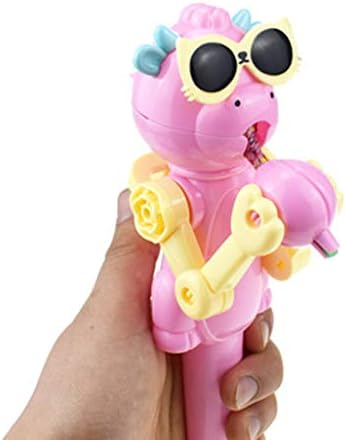 XNBZW Kids Toys Lollipops Artifact Funny Eating lollipop Robot Holder Stand Creative Gifts Toy 8x2x8cm Pink
