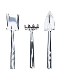 YaeTek Juego de herramientas de jardín de 3 piezas de acero inoxidable mini kit de jardinería resistente al óxido mejores herramientas para cavar y maceta plantación