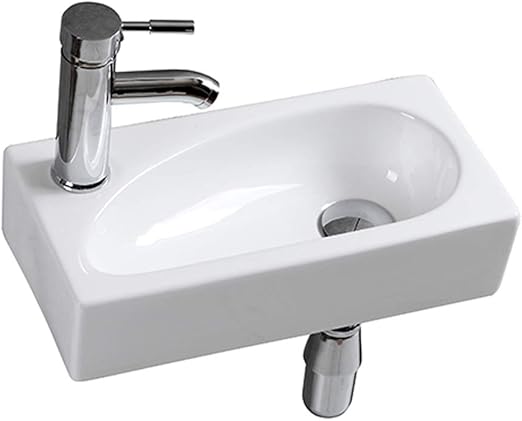Mini Waschbecken Wc Zur Wandmontage Aus Keramik Bad Hand Waschbecken Klein Weiss Mit Nano Beschichtung Modern Design Econnect Eu Amazon De Baumarkt
