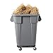 Rubbermaid Commercial LLDPE Square Brute 40-Gallon Trash Can without Lid, Gray, for Restaurants/Garages/Offices/Mailrooms/Classrooms