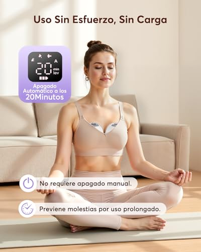 Haokoo Portable Hands-Free Electric Breast Pump, Efficient Breast Pump with Secure Seal Anti-Leak, Flanges 17/19/21/24/27mm, BPA Free, Easy to Use, 4 Modes 12 Levels, 2 Pieces