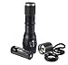 HDS-TEK T6 LED Flashlights 1600 Lumens Torch Flashlight Adjustable Focus Zoom Light Lamp (Black)