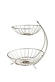 Spectrum Diversified Yumi Fruit Stand, Tiered Server, Fruit Baskets, 2 Tier, Satin Nickel (Misc.)