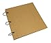 Blank Kraft Expandable Hardcover Scrapbook DIY Photo Album, Wedding Guest Book, Photo Booth (Square, Black Paper)