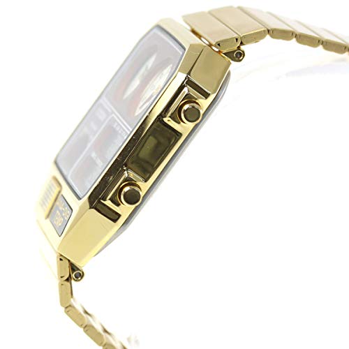 Citizen Record Label Analog Digital Watch Chronograph Analog Digital CITIZEN, ivory/gold, Bracelet Type
