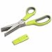 Warmhoming Multipurpose Kitchen Shears with 5 Stainless Steel Blades and Cleaning Comb (Green)