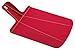 Joseph Joseph Chop2Pot Foldable Plastic Cutting Board 15-inch x 8.75-inch Chopping Board Kitchen Prep Mat with Non-Slip Feet 4-inch Handle Dishwasher Safe, Small, Red