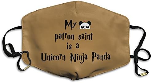 KZ MASKS Unisex My Patron Saint Is A Unicorn Ninja Panda Printed Cotton Mouth-Masks Face Mask Polyester Anti-dust Masks