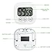 Digital Kitchen Timer, Gvoo Big Digits Loud Alarm Magnetic Backing Stand with Countdown LCD Display for Cooking, Baking 2 Pack White