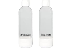 DrinkMate Carbonation Bottles (2 Pack) (1L, White)