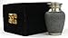 Funeral Urn by Liliane - Cremation Urn for Human Ashes - Hand Made in Brass and Hand Enameled - Fits a Small Amount of Cremated Remains of Adults - Display Burial Urn at Home or in Niche at Columbarium - Marble Model (Slate, Keepsake)