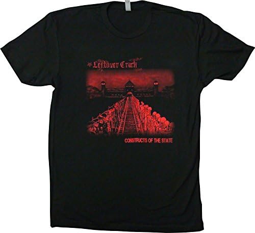 Leftover Crack Men's Red Constructs of the State [Next Level] T-Shirt X-Large Black