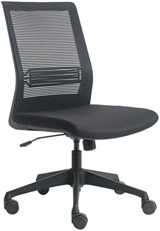 Euroseats Evora Home/Office Chair, Fabric, Black, 43x50x110 cm