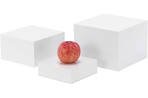 MUKEEN Sets of 3 Acrylic Catering Supplies Display Stand Buffet Risers for Food, Dessert Table Display Set, Retail Counter, N