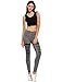 SweatyRocks Legging Women Grey Knit Mesh Insert Ripped Tights Yoga Slim Pants