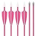 SHENG-RUI Archery Youth 24 26 inch Safety Glass Vaned Arrows Fiberglass Arrow Pink - Will Not Splinter