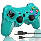 Double Vibrating Wireless Controller for PS3 With Charge Cable (Bright green )