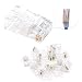 VCE 50 PCS RJ45 8P8C CAT6 Connector End Pass Through 3 Prong Ethernet Modular Plug-50u Gold Plated primary