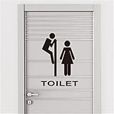 ShungHO Creative Funny Washroom Toilet Bathroom WC Sign Wall Stickers