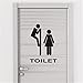 ShungHO Creative Funny Washroom Toilet Bathroom WC Sign Wall Stickers