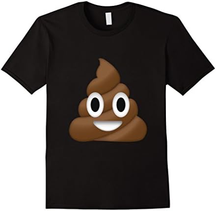 Mens Emoji Poop T Shirt Novelty Funny for Men Women Kids XL Black