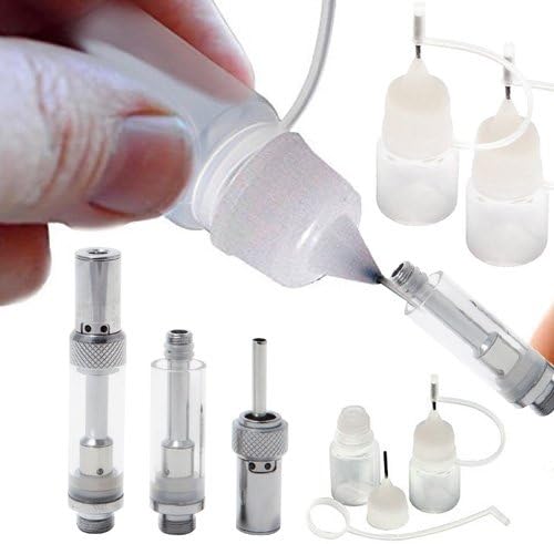 3 x 3ML Clear Steel Needle Tip Bottle with 10x, 1ML Ceramic Cartridges | Perfect for refilling cartridges, tattoo artists ink, kitchen ingredients, glue, paint or other liquids (Combo Pack)