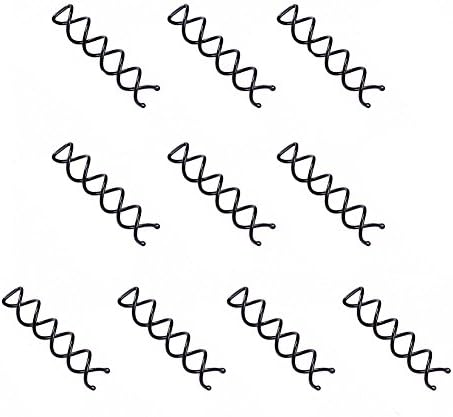 YINQAG 10 PCS Spiral Bobby Hair Pins，Twist Screw Hair Pins，Hair Pin Spin，Hair Bun Coil Clip for DIY Hair Style (Black)