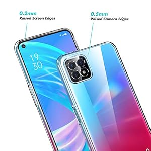 Oududianzi - Cover per OPPO A73 5G + [3x Pellicola Protettiva in Vetro Temperato], Custodia Morbida Chiaro Sottile Case… - immagine 4