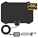 TV Antenna for Digital TV Indoor HDTV Antenna With 120 Miles Long Range Support 4K 1080p,All Types TV's With Powerful Detachable Amplifier Signal Booster, Power Adapter,Long Coax Cable [2019 Upgraded]