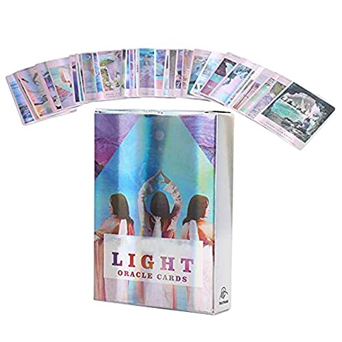 Yitengteng Hologram Tarot Cards Set.Fate Divination Tarot Cards,Interactive Game Divination Cards Toy Board Game Table Cards Fortune Telling Cards for Family Party & Friends Gathering