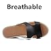 Sneeyid Women's Fashion and Comfortable Slip-On Lightweight Platform Wedge Simple Slide Sandals