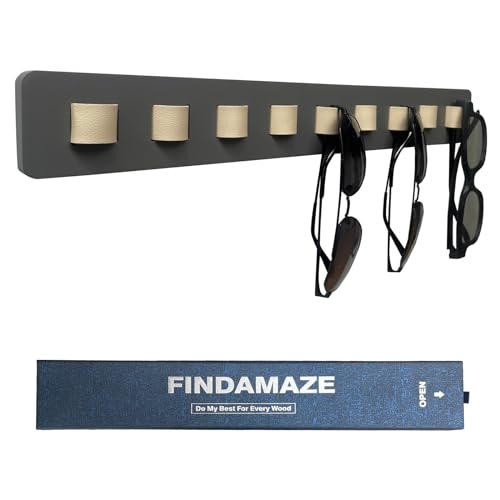 FINDAMAZE Sunglasses Organizer Wall Mounted Wood