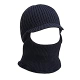 Home Prefer Mens Winter Neck Warmer Hat Tuque Visor Beanie Ear Warmer Face Cover