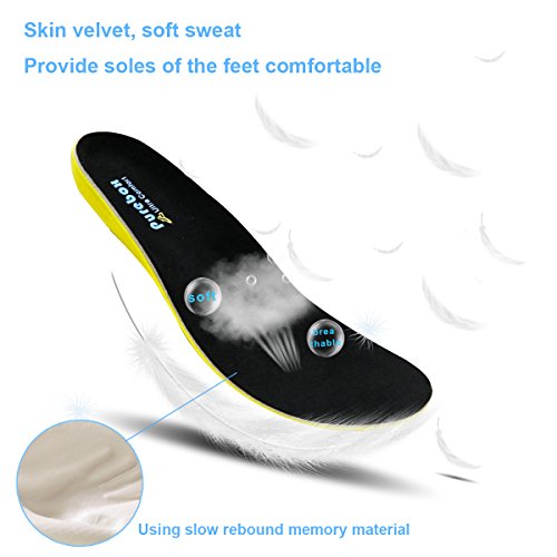 Shoe Insoles Orthotics Shoe Inserts Arch Support Shock Absorption Insoles Comfort Cushioning Gel Heel Full Length (Size:US Men 6-9 or Women 7-11) - Thumbnail 5
