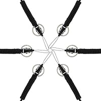 BRAVESHINE 6 Lanyards - Military Grade Neck Lanyard - Tactical Keychain Lanyard Adjustable Parachute Cord Neck Strap for Keys, Camera, Waterproof Case, USB Driver, ID Badge Holder - Black