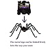 AISENO Giant Spider 4.2FT/125cm with LED Eyes Spooky Sound Halloween Decorations Outdoor Foldable Spider