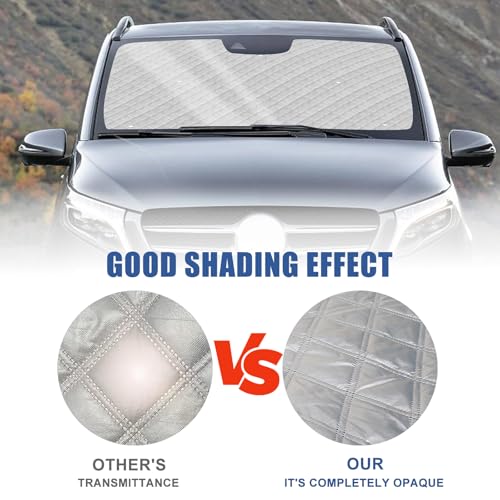 Opaltool Interior Car Sun Visor Suitable for Mercedes-Benz VITO III W447/Viano 2014-2022, 10pcs Foldable Interior Windshield Covers for More Privacy and Better Temperature Control