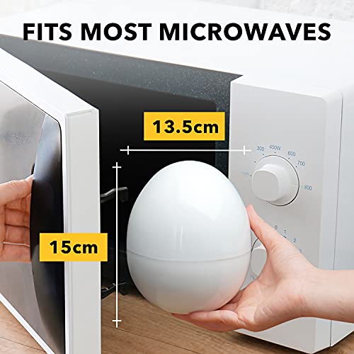 EggFecto Egg Cooker for Microwave 4 Egg Capacity Microwave Egg Cooker